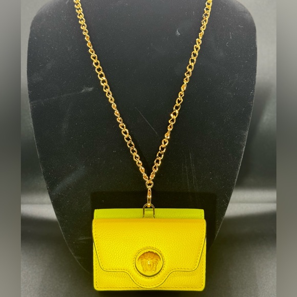 VERSACE Leather Wallet and Chain - Picture 3 of 16